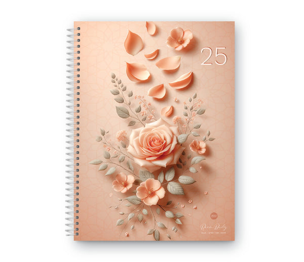 2025 Weekly, mid-size Fallen Rose - Deen Daily Planner